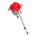 Maciun Steampunk Hair Clip - Flower Hair Clips Steampunk Hair Clips with Tassels Chain Rose Flower Hair Clip Vintage Gothic Hair Accessories for Women Red