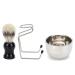3pcs/set Shaving Bowl Shaving Tool Set Practical Shaving Set Stainless Steel Bowl Shaving Tool Set Father Men