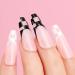 AIMEILI Valentine's Day Gel Nail Polish Set - French Tips White, Clear Nude Pink Glitter, Black Gel Color - Soak Off Nail Lacquer Color Set - 6pcs X 10ml - Kit Set 1 - Buy Online on GoSupps.com