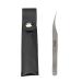 1 PC Vetus Ultra Rigidity Curved Tweezers Dolphin Tweezer Anti-Static Stainless Steel for Individual Volume Lashes Tweezers 1PC Dolphin Black Leather Case