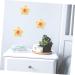 Artibetter Metal Wall Decor Bathroom Decor Wall Art Ceramic Flower Wall Decoration Home Accents Decor Tv Hand Decor Metal Wall Bathroom Wall Decor 7.5x7.5cm Yellow - Buy Online on GoSupps.com