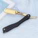 Portable Straight Edge Safety Razor Barber Shaver Lightweight Wooden Handle Classic for Hair Salon Baber Shop(black)