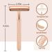 Single Blade Safety Razor - Premium Metal Razor for Men & Women | 10 Stainless Steel Double Edge Blades (Gold) - Best Shaving Experience - Buy Online on GoSupps.com