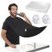 Nazaz Black Beard Bib Apron Beard Catcher Large Beard Shaving Apron Cape with Suction Cups shaving bib for men beard catcher for shaving Best Gifts for Men