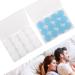 24PCS Silicone Ear Plugs for Sleeping Reusable Waterproof Noise Cancelling EarPlugs for Musicians Swimming Snoring Shooting Concerts Airplane Travel 32dB Blue/White