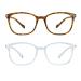 2 Pairs LifeArt Blue Light Blocking Glasses, Anti Eyestrain, Computer Reading Glasses, Gaming Glasses, TV Glasses for Women Men (Tortoise+Clear, No Magnification) 19_nola_tortoise+clear 0.0 x