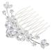Didiseaon Bangs Comb Crystal Headband Pearl Wedding Hairpieces Bridal Hair Clip Hair Jewels for Women Hair Pearls Tiara Hair Accessories Rhinestones Aluminum Alloy Bride Hair Comb