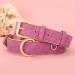 Beirui Soft Padded Leather Dog Collar - Comfortable & Durable for Small Medium & Large Dogs - Pink - High-Quality Alloy Fittings - Adjustable Neck Size 25-33 cm - Buy Online on GoSupps.com
