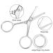 3 Piece Stainless Steel Facial Hair Scissors Set with Rounded Blunt Tips for Nose, Moustache, Beard Grooming - Silver - Buy Online on GoSupps.com