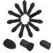 Healeved 300 Pcs Mini Eyeshadow Swab Eyelash Spoolie Mascara Wand Eyeshadow Plastic Black - Buy Online on GoSupps.com