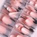 Ruarby 360x False Nails Full Cover Stick on Nails French Black Tip Press On Nails Artificial Nails Long False Nails for Women - Buy Online on GoSupps.com