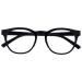 Opulize Blu - Reading glasses Blue light filter cool round frame spring hinges improve the sleep computer gaming anti -reflective men B5 +2.50 diopters black