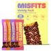 Misfits Vegan Protein Bars - Updated Recipe | Plant Based, Low Sugar & Carb, High Fiber Snacks | Variety Pack of 12 (4 Flavors)