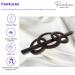 Parcelona French Triple Ringed Tortoise Shell Brown Hair Slider Barrette | Non-Slip Ponytail Holder for Women and Girls | Made in France - Buy Online on GoSupps.com