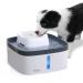 Veken 0.8Gallon/100oz Multi-Tier Pet Fountain, Automatic Cat Water Fountain Dog Water Fountain with LED Lights, 3 Replacement Filters for Cats, Dogs, Multiple Pets Grey