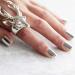 Square Short Mirror Press on Nails - Silver Glossy False Nails (24 PCS) for Women and Girls - Buy Online on GoSupps.com