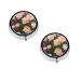 Peonies Printed Mini Round Pill Box Pill Box 3 Compartment Medicine Pill Case Pill Organizer Travel Pillbox Portable Pill Box for Pocket Home Office Use