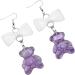 Feyley Fashion Bowknot Earrings | Colorful Resin Dripping Bear Trailer Danglers | Unique Cartoon Sweets Jewelry Gift - Buy Online on GoSupps.com