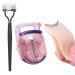 Eyelash Application Tool Kit Portable Mini Eyelash Curler Eyelash Separator Mascara Comb and False Eyelash Applicator Tool Eyelash Tweezers Beginner Daily Use Lash Buddy Tool (Foldable-3 Pcs-Black) Foldable Eyelash Comb-3 Pcs-black
