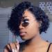 Short Curly Brazilian Human Hair Wig - Lace Front Wavy Glueless Wig for Black Women - Buy Online on GoSupps.com