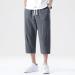 CEWIFO Men's Jogging Pants - Comfortable Casual Linen & Cotton Shorts | Summer Wear | Size XL Dark Gray - Buy Online on GoSupps.com