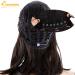 QUEENTAS 14-inch Dark Brown Short Bob Wig for White Women - Shoulder Length Synthetic Hair with Middle Part Bangs - Buy Online on GoSupps.com