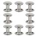 300sets Stainless Steel Leather Rivets Double Cap Rivet Tubular Metal Studs Repairs Decoration Craft Accessories for Leather Craft Clothes Shoes Bags Belts (8mm Silver) Silver 8mm 300sets