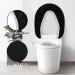 Stretch Spandex Washable Black Toilet Lid Cover - Elastic Bottom Seat Protector - Buy Online on GoSupps.com