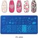 Valentine's Day Nail Stamping Plate Organizer | Rose Flower Design | Stainless Steel Nail Art Template - Buy Online on GoSupps.com