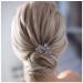Dervivea Rhinestone Snowflake Hair Comb Barrette Silver Snow Hair Side Comb Crystal Weddings Headpieces Chirstmas Cz Snowflake Hair Piece Decorative Hair Accessories for Women and Girls Headdress
