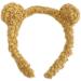 Winter Bear Ears Headband for Women and Girls - Cute Curly Faux Fleece Pompom Hair Hoop for Makeup and Parties - Buy Online on GoSupps.com