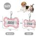 DejavYOU Personalized Pet ID Tags - Custom Dog & Cat Name Tags - Engraved Both Sides - Easy to Read - Custom Text - S Pink - Buy Online on GoSupps.com