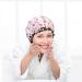 Arqumi 2 Pack Waterproof Satin Shower Cap Set - Pink+Black | Polyester Pattern Bath Cap with Elastic Band - Buy Online on GoSupps.com