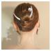 Inilbran Boho Crescent Moon Hair Stick Hair Clip Vintage Pearl Moon Hair Slide Hairpin French Pearl Hair Stick Clip Vintage Moon Hair Fork Barrette Decorative Hair Accessories for Women Headdress