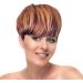 Synthetic Hair Bundles Button Women's Fluffy Black Gradient Brown Wig Fluffy Lifelike Short Straight Hair Cap Lace Front Wigs And One Size Gold - Buy Online on GoSupps.com