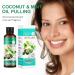 Coconut Oil Pulling Mouthwash - Mint Flavor Alcohol-Free Teeth Whitening & Tongue Scraper Set for Fresh Breath - Buy Online on GoSupps.com