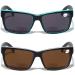 V.W.E. Men's Bifocal Reading Sunglasses - 2 Pairs Wide Fit 150mm - Black & Brown Outdoor Glasses 1.5x - Buy Online on GoSupps.com