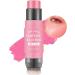 Milk Blush Stick | Waterproof Blush Makeup with | Cheek Blush Lipstick Eyeshadow Makeup Stick Makeup Cosmetics for Girls and 1# - Buy Online on GoSupps.com