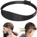 Adjustable hair cutting aids silicone hair cutting tape professional hair cutting tools for self-cutting smoothing the hairline portable easy to use (black)