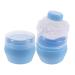 VICASKY Lot de 2 Bo tes Poudre Rechargeable avec Houppette Portable Bleu Ciel R cipient tanche pour Poudre Corporelle B b Format Voyage Pratique pour Soins Peau Sensible