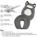 JOYRAVO Kids Travel Pillow - 2-in-1 Deformable U-Shaped Neck Pillow with Plush Husky Gray Husky Design for Comfy Sleep on Airplanes, Cars, and Travel - Buy Online on GoSupps.com