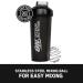 Optimum Nutrition Stainless Steel Mixing Ball Shaker 600ml - BPA & DEHP-Free, Dishwasher Safe, Black - Buy Online on GoSupps.com