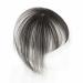 Bangs Hair Clip Bangs Hair Human Hair Bangs with Top Piece Clip in Seamless Topper&Fringe Extension 3D Natural Fringe Clip in Bangs Brazilian Non-remy Hair Pieces for Women Bangs Clip in Hair (Color Natural Color