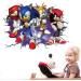 Speed Power Red Hedgehog Anime Cartoon Wall Stickers - 3D Breaking Wall Decals for Bedrooms - Wall Art Decor for Living Room - Buy Online on GoSupps.com