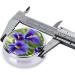 Violets Flower Mini Round Pill Box | 3 Compartment Portable Pill Organizer for Travel Home & Office - Buy Online on GoSupps.com