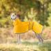 Greyhound rain coat light whippet coat waterproof greyhound coat waterproof whippet rain coat greyhound-summer winter rain coat dog coats for ambiguous and large dogs XXX large yellow