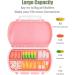 Portable Travel Pill Organizer - Mooyue Compact Daily Pill Box Stylish Vitamin Case with Sticky Labels - Perfect for Travel (Pink - Buy Online on GoSupps.com