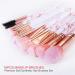 16-Piece Pink Marble Make-Up Brush Set with Holder | Foundation Eyeshadow & Eyebrow Brushes Perfect for Professionals & Beginners - Buy Online on GoSupps.com