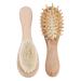Sluffs Baby Brush and Comb Set Baby Wooden Hair Brush and Comb Set Goat Hair Bristles for Newborns Toddlers Hair Daily Care