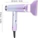 Folding Hair Dryer 1200W with Overheat Negative Ion Hair Care Fast Drying Gradient Color Healthier for Travel Salon Barber Shop - Buy Online on GoSupps.com